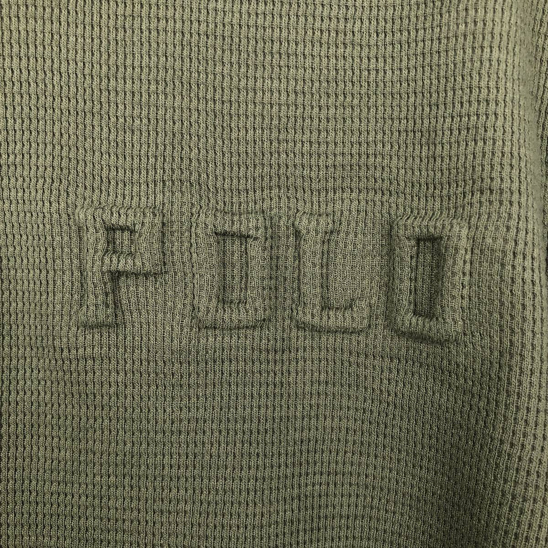 Ralph Lauren POLO RALPH LAUREN Thermal Long T-shirt Waffle Men's M size cotton green type Vintage Second Hand