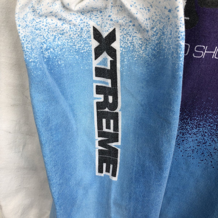 90'S Anvil XTREME High Neck Long-Sleeve T-Shirt, Made in USA, Men's Size L (Equivalent), Vintage cotton white type Vintage Second Hand