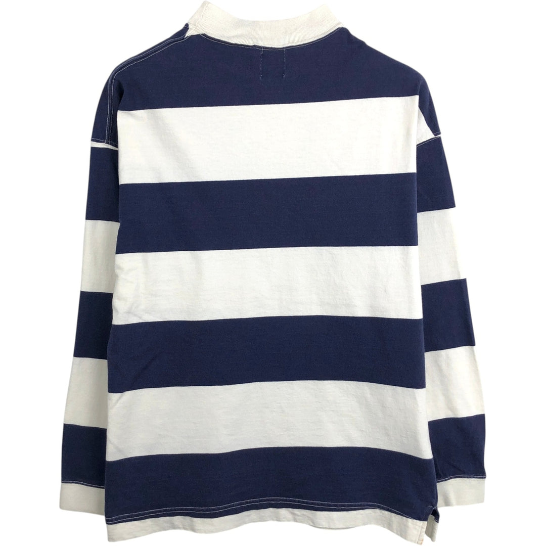 90'S GAP Old Gap Striped Pattern High Neck Long T-Shirt, Made in USA, Men's Size M (Equivalent) Vintage cotton navy blue type Vintage Second Hand