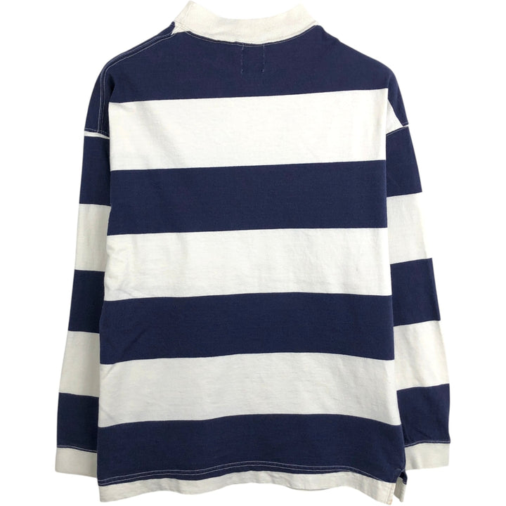 90'S GAP Old Gap Striped Pattern High Neck Long T-Shirt, Made in USA, Men's Size M (Equivalent) Vintage cotton navy blue type Vintage Second Hand