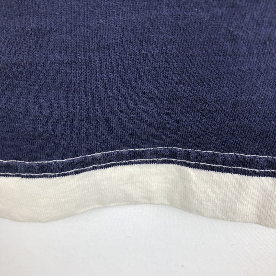 90'S GAP Old Gap Striped Pattern High Neck Long T-Shirt, Made in USA, Men's Size M (Equivalent) Vintage cotton navy blue type Vintage Second Hand