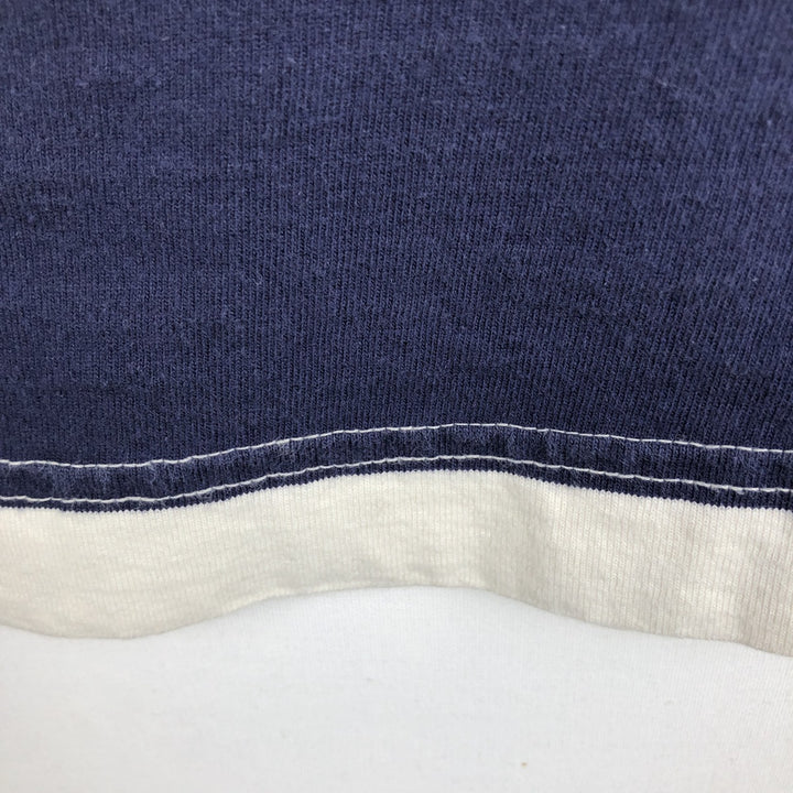 90'S GAP Old Gap Striped Pattern High Neck Long T-Shirt, Made in USA, Men's Size M (Equivalent) Vintage cotton navy blue type Vintage Second Hand