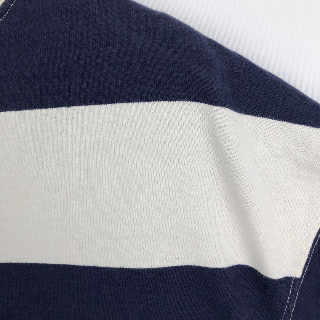 90'S GAP Old Gap Striped Pattern High Neck Long T-Shirt, Made in USA, Men's Size M (Equivalent) Vintage cotton navy blue type Vintage Second Hand