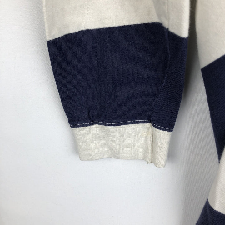 90'S GAP Old Gap Striped Pattern High Neck Long T-Shirt, Made in USA, Men's Size M (Equivalent) Vintage cotton navy blue type Vintage Second Hand