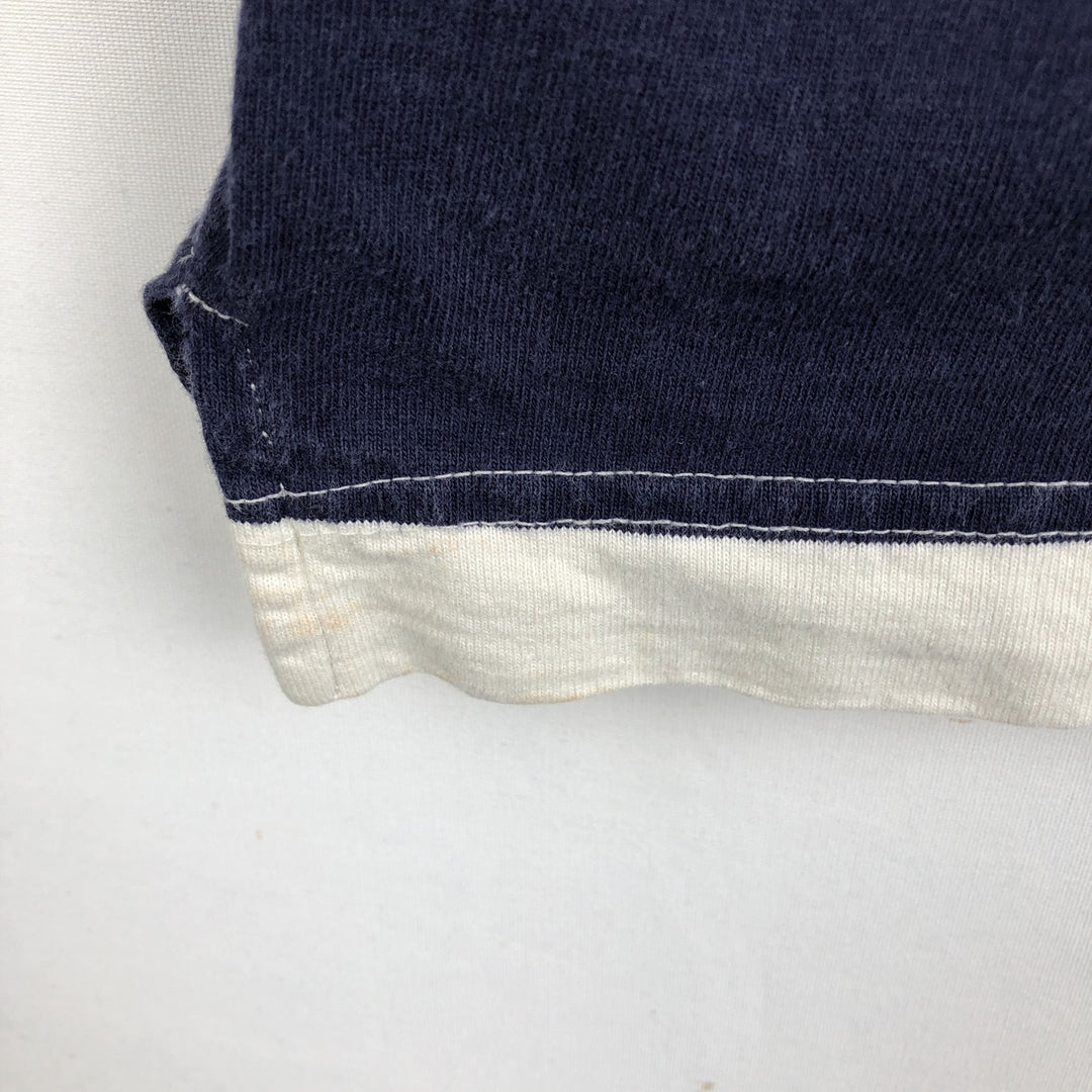 90'S GAP Old Gap Striped Pattern High Neck Long T-Shirt, Made in USA, Men's Size M (Equivalent) Vintage cotton navy blue type Vintage Second Hand