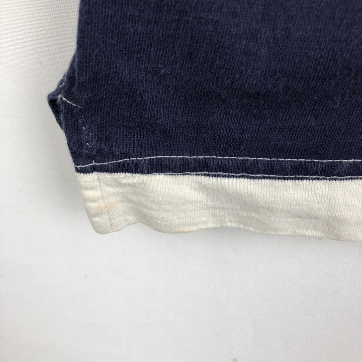 90'S GAP Old Gap Striped Pattern High Neck Long T-Shirt, Made in USA, Men's Size M (Equivalent) Vintage cotton navy blue type Vintage Second Hand