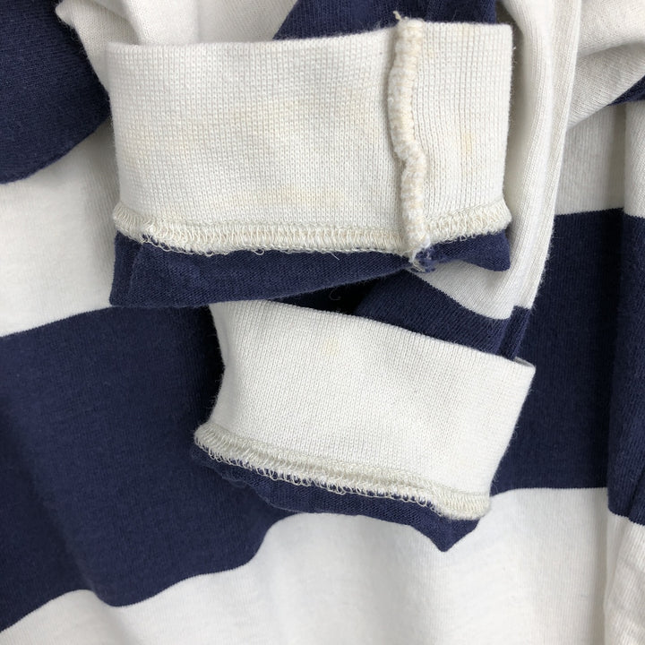 90'S GAP Old Gap Striped Pattern High Neck Long T-Shirt, Made in USA, Men's Size M (Equivalent) Vintage cotton navy blue type Vintage Second Hand