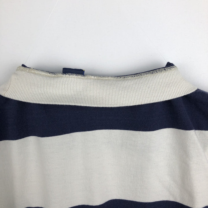 90'S GAP Old Gap Striped Pattern High Neck Long T-Shirt, Made in USA, Men's Size M (Equivalent) Vintage cotton navy blue type Vintage Second Hand