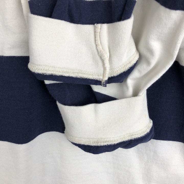 90'S GAP Old Gap Striped Pattern High Neck Long T-Shirt, Made in USA, Men's Size M (Equivalent) Vintage cotton navy blue type Vintage Second Hand