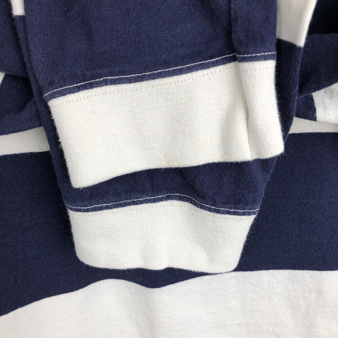 90'S GAP Old Gap Striped Pattern High Neck Long T-Shirt, Made in USA, Men's Size M (Equivalent) Vintage cotton navy blue type Vintage Second Hand