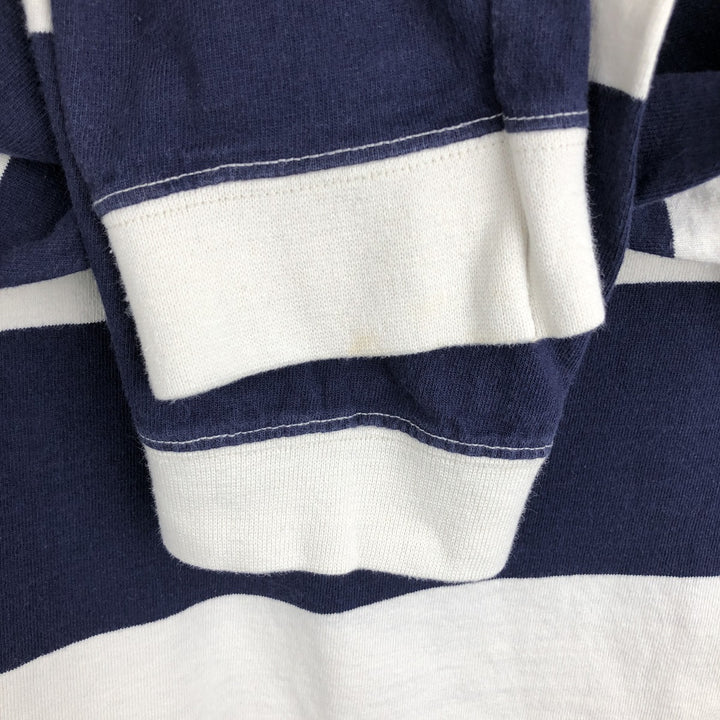 90'S GAP Old Gap Striped Pattern High Neck Long T-Shirt, Made in USA, Men's Size M (Equivalent) Vintage cotton navy blue type Vintage Second Hand