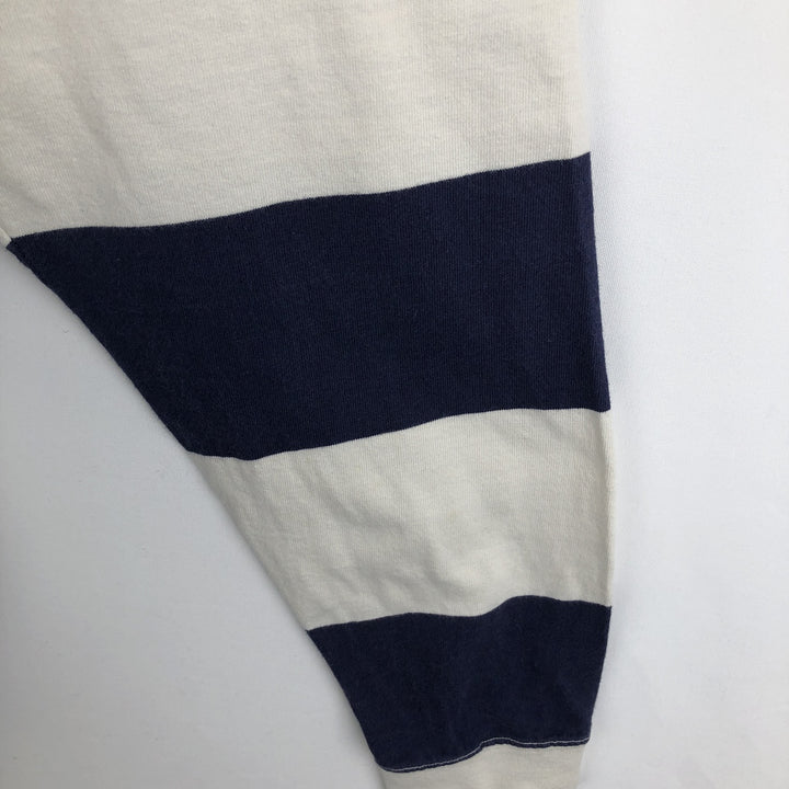 90'S GAP Old Gap Striped Pattern High Neck Long T-Shirt, Made in USA, Men's Size M (Equivalent) Vintage cotton navy blue type Vintage Second Hand