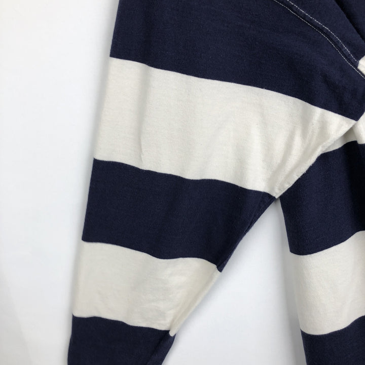 90'S GAP Old Gap Striped Pattern High Neck Long T-Shirt, Made in USA, Men's Size M (Equivalent) Vintage cotton navy blue type Vintage Second Hand