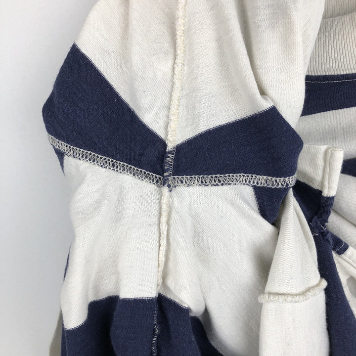 90'S GAP Old Gap Striped Pattern High Neck Long T-Shirt, Made in USA, Men's Size M (Equivalent) Vintage cotton navy blue type Vintage Second Hand