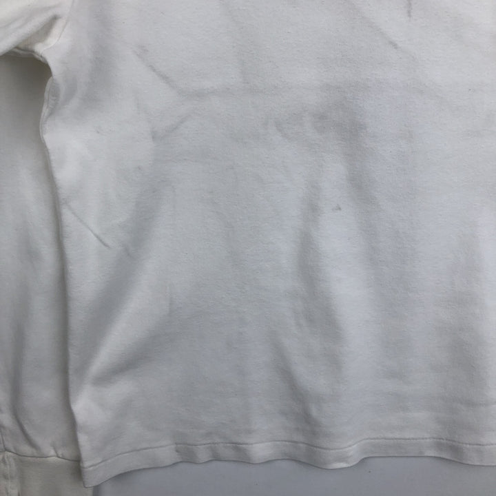 90'S Eddie Bauer Turtleneck Long-Sleeve T-Shirt, Made in USA, Men's Size L (Equivalent), Vintage cotton white type Vintage Second Hand
