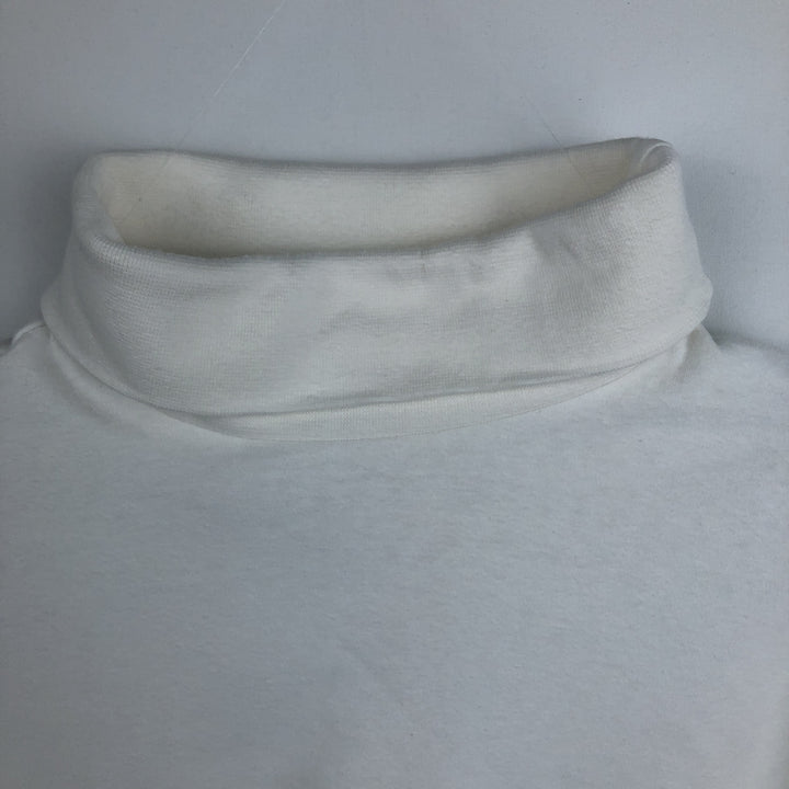 90'S Eddie Bauer Turtleneck Long-Sleeve T-Shirt, Made in USA, Men's Size L (Equivalent), Vintage cotton white type Vintage Second Hand