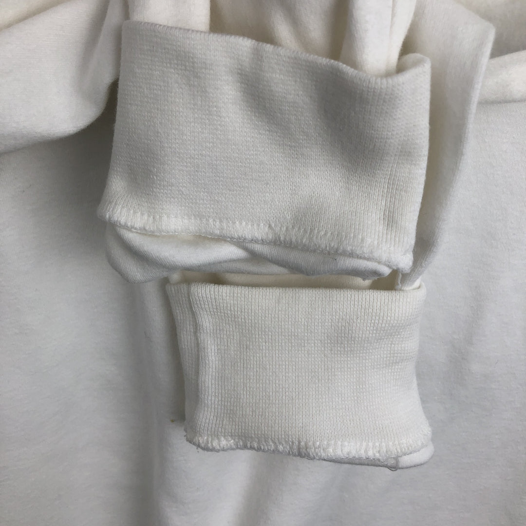 90'S Eddie Bauer Turtleneck Long-Sleeve T-Shirt, Made in USA, Men's Size L (Equivalent), Vintage cotton white type Vintage Second Hand