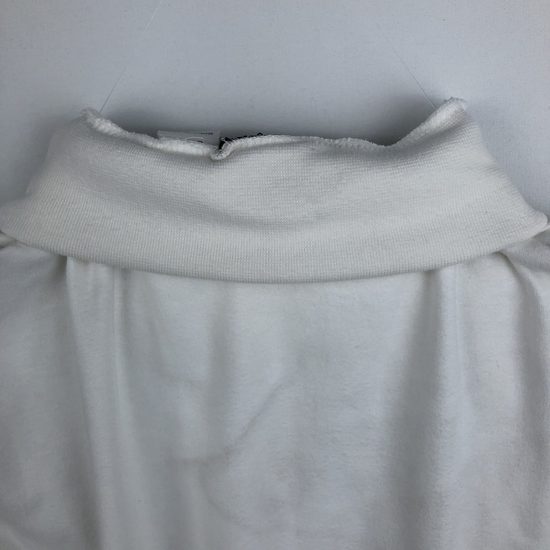 90'S Eddie Bauer Turtleneck Long-Sleeve T-Shirt, Made in USA, Men's Size L (Equivalent), Vintage cotton white type Vintage Second Hand