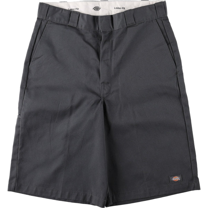 Dickies Loose Fit Work Shorts, Half Pants, Men's, W34 equivalent polyester Charcoal Vintage Second Hand