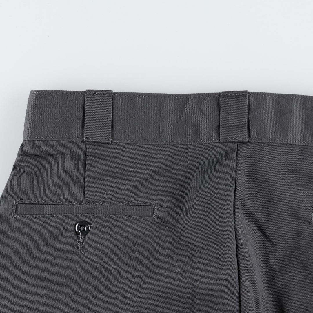 Dickies Loose Fit Work Shorts, Half Pants, Men's, W34 equivalent polyester Charcoal Vintage Second Hand