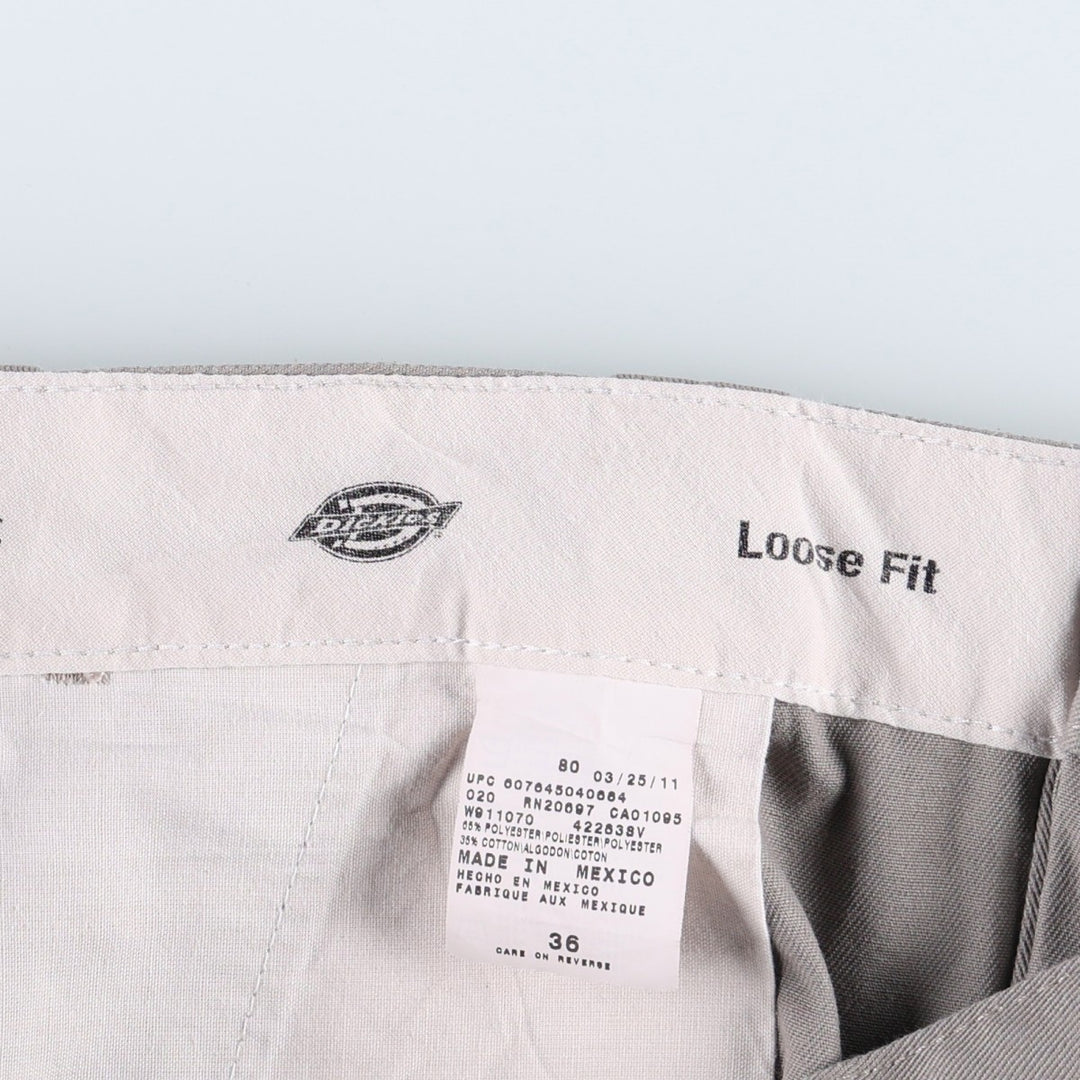 Dickies Loose Fit Work Shorts, Half Pants, Men's, W36 equivalent polyester gray type Vintage Second Hand