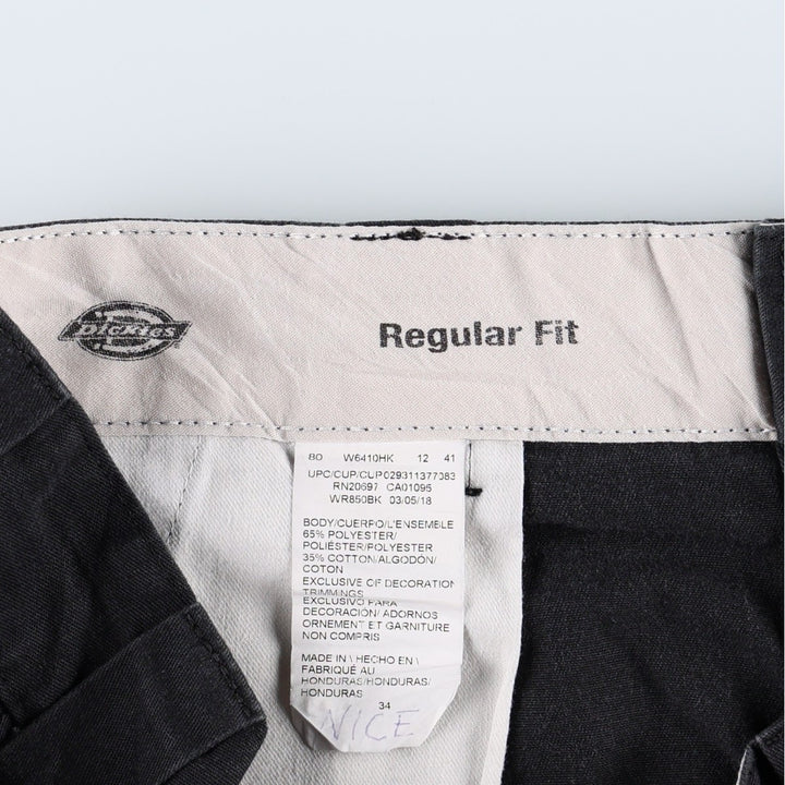 Dickies Regular Fit FLEX Work Shorts (Men's W35 equivalent) polyester black type Vintage Second Hand