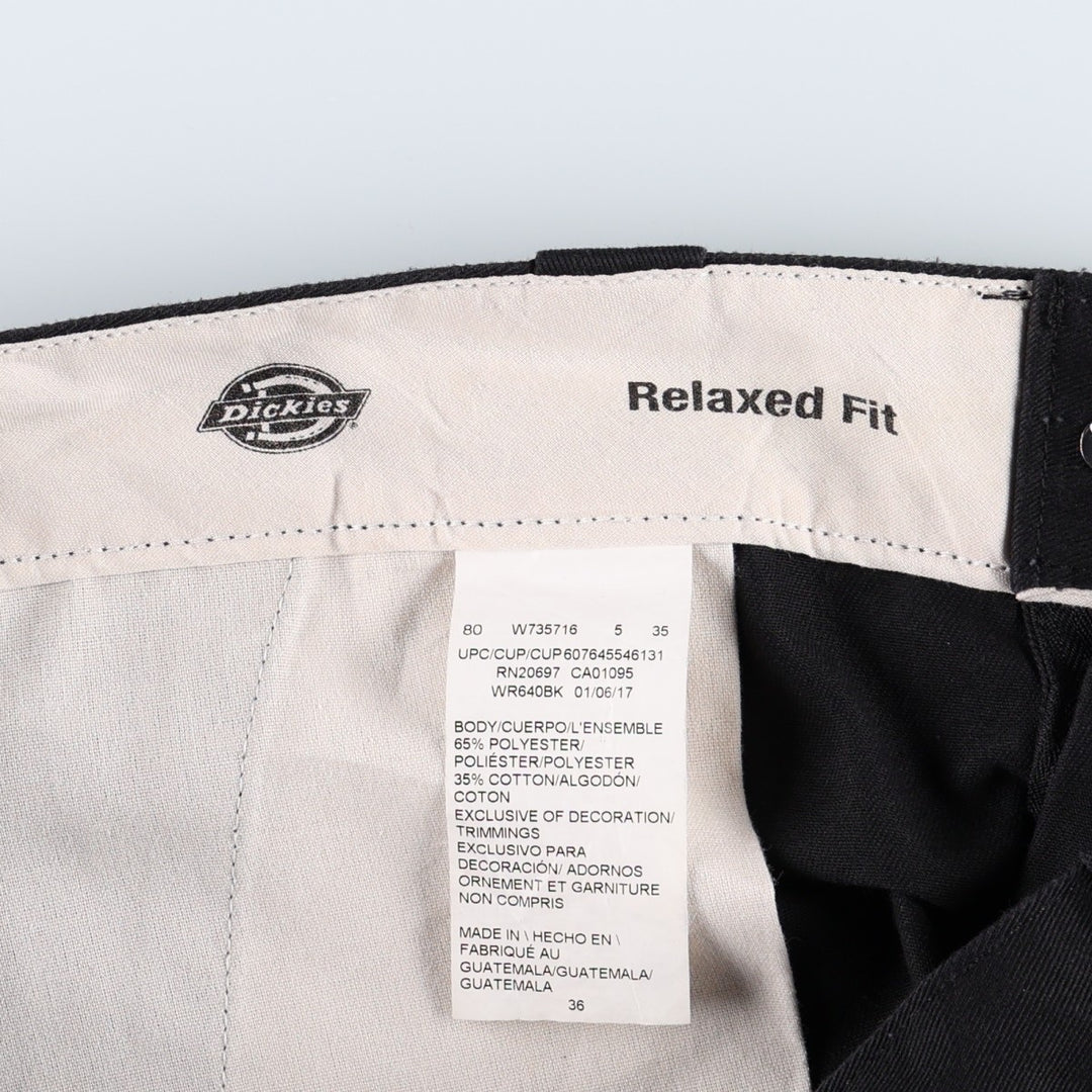 Dickies Relaxed Fit Work Shorts, Half Pants, Men's, W36 equivalent polyester black type Vintage Second Hand