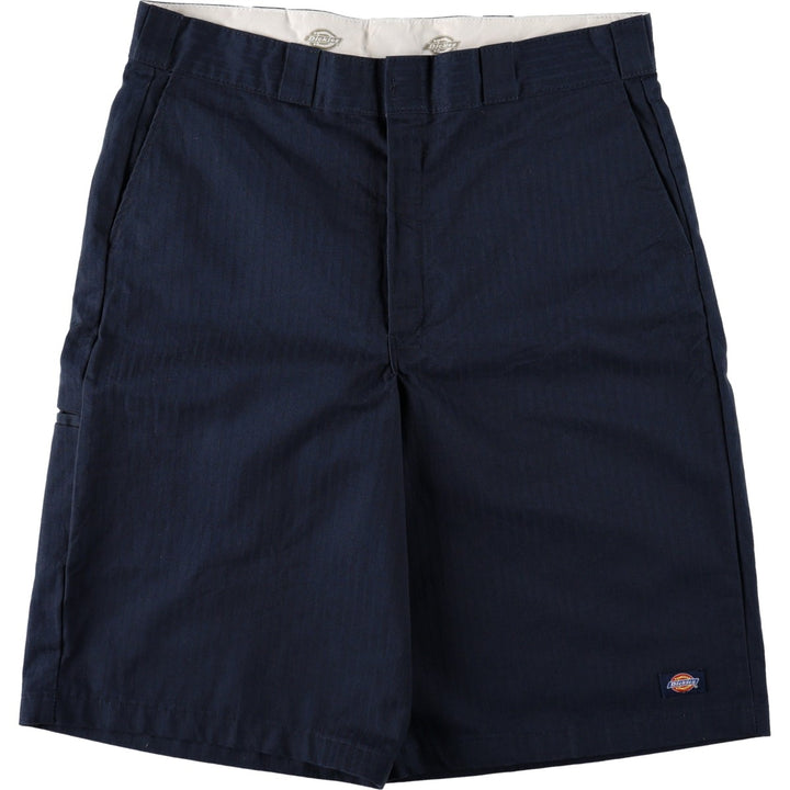 Dickies Stripe Pattern Work Shorts, Men's Size W37 (approx.) polyester navy blue type Vintage Second Hand