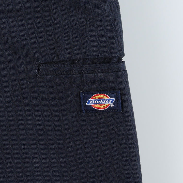 Dickies Stripe Pattern Work Shorts, Men's Size W37 (approx.) polyester navy blue type Vintage Second Hand