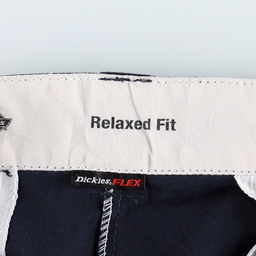 Dickies Relaxed Fit FLEX Work Shorts (Men's W35 equivalent) polyester navy blue type Vintage Second Hand