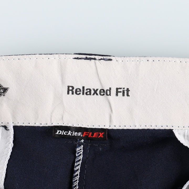 Dickies Relaxed Fit FLEX Work Shorts (Men's W35 equivalent) polyester navy blue type Vintage Second Hand