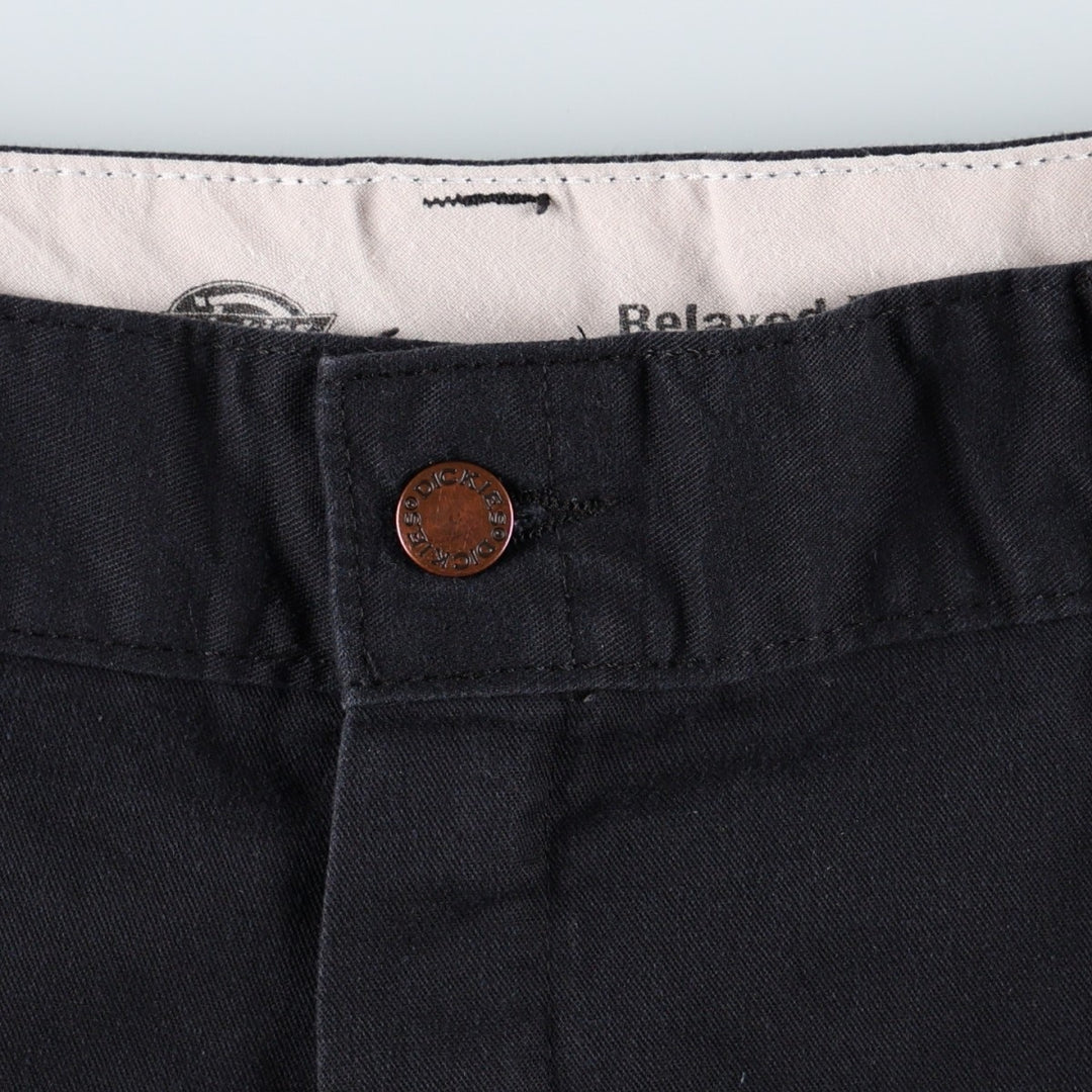 Dickies Relaxed Fit Work Shorts, Half Pants, Cargo Pants, Men's W36 (approx.) polyester black type Vintage Second Hand