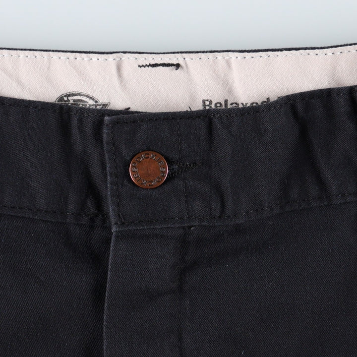 Dickies Relaxed Fit Work Shorts, Half Pants, Cargo Pants, Men's W36 (approx.) polyester black type Vintage Second Hand