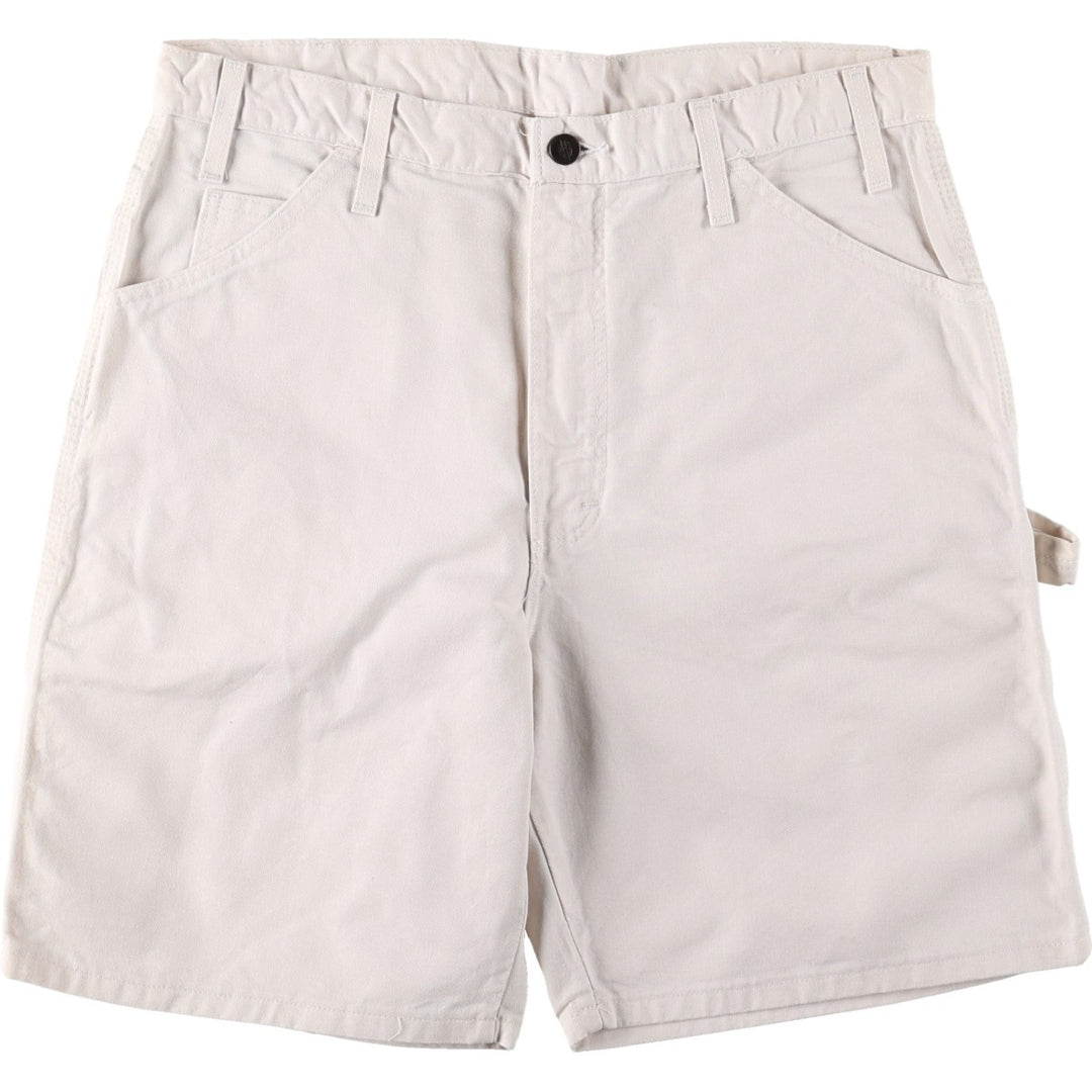 Dickies DURON White Painter Shorts, Men's Size W34 (approx.) cotton Beige type Vintage Second Hand