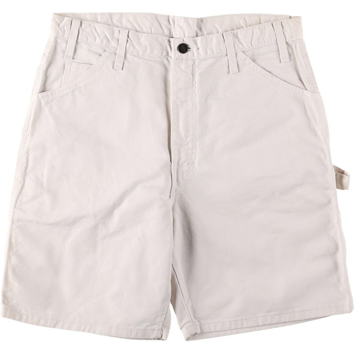 Dickies DURON White Painter Shorts, Men's Size W34 (approx.) cotton Beige type Vintage Second Hand