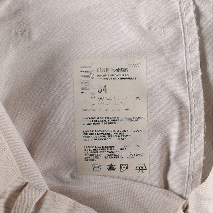 Dickies DURON White Painter Shorts, Men's Size W34 (approx.) cotton Beige type Vintage Second Hand