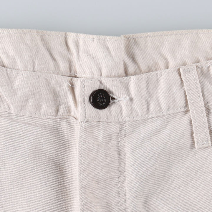 Dickies DURON White Painter Shorts, Men's Size W34 (approx.) cotton Beige type Vintage Second Hand