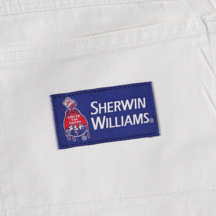 Dickies Sherwin Williams White Denim Painter Shorts, Men's Size W34 (approx.) cotton white type Vintage Second Hand