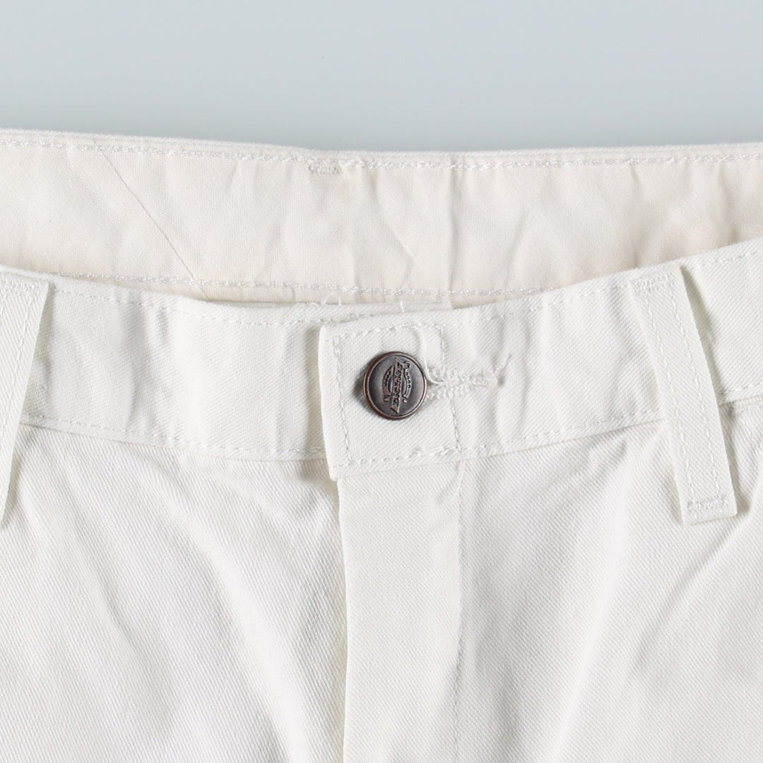 Dickies Sherwin Williams White Denim Painter Shorts, Men's Size W34 (approx.) cotton white type Vintage Second Hand