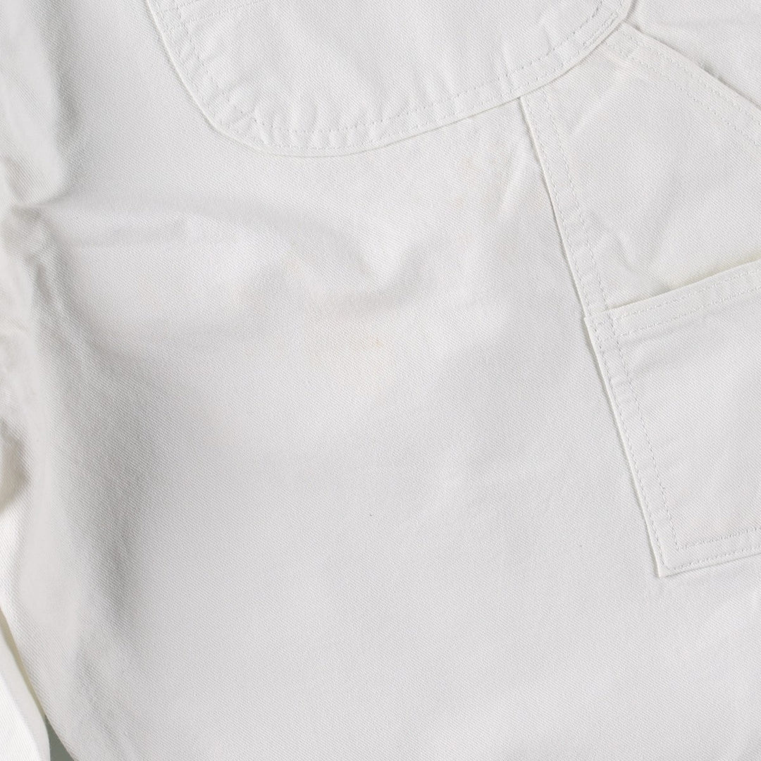 Dickies Sherwin Williams White Denim Painter Shorts, Men's Size W34 (approx.) cotton white type Vintage Second Hand