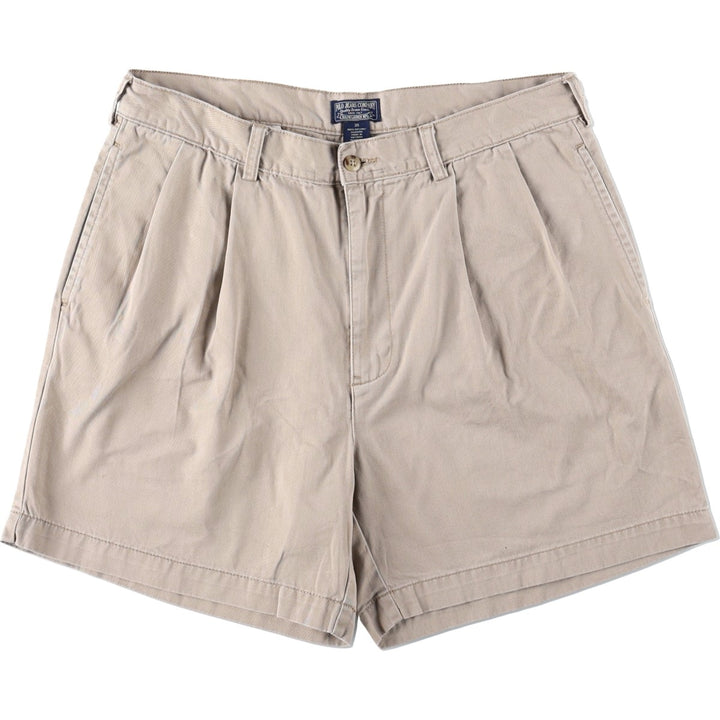 Ralph Lauren POLO JEANS COMPANY Two-Pleat Chino Shorts, Men's Size W34 (approx.) cotton Beige type Vintage Second Hand