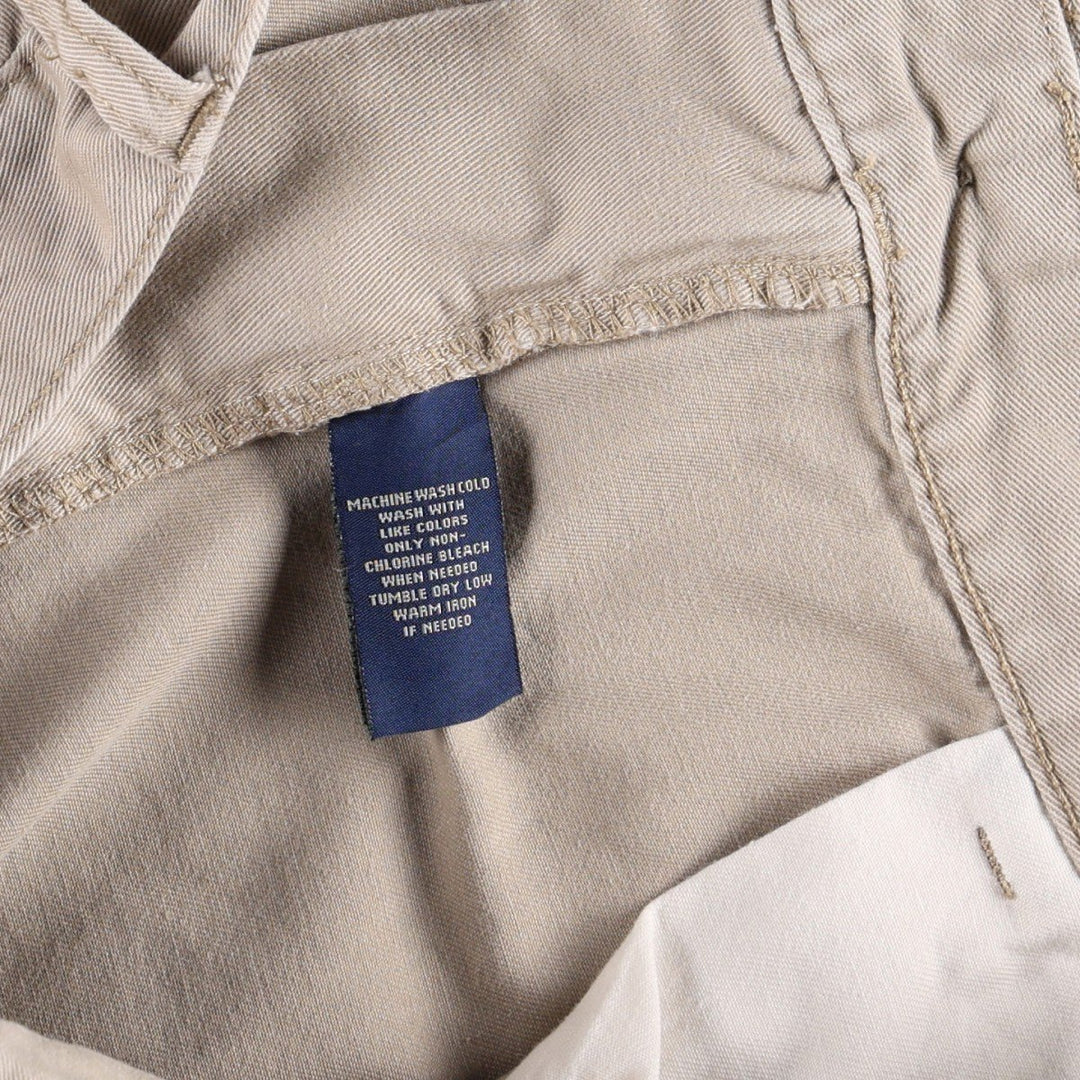 Ralph Lauren POLO JEANS COMPANY Two-Pleat Chino Shorts, Men's Size W34 (approx.) cotton Beige type Vintage Second Hand