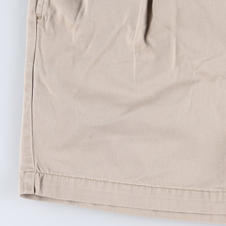 Ralph Lauren POLO JEANS COMPANY Two-Pleat Chino Shorts, Men's Size W34 (approx.) cotton Beige type Vintage Second Hand