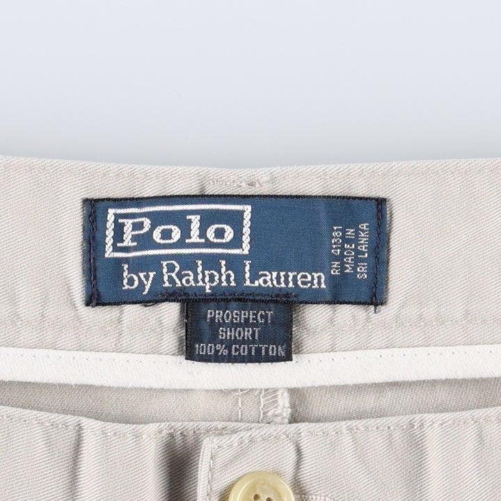 Ralph Lauren POLO by Ralph Lauren PROSPECT SHORT chino shorts, men's size W37 cotton Beige type Vintage Second Hand