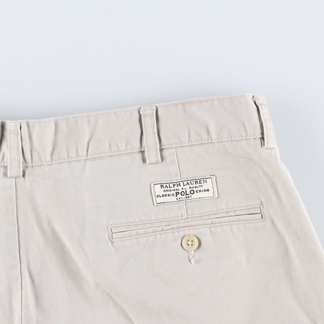 Ralph Lauren POLO by Ralph Lauren PROSPECT SHORT chino shorts, men's size W37 cotton Beige type Vintage Second Hand