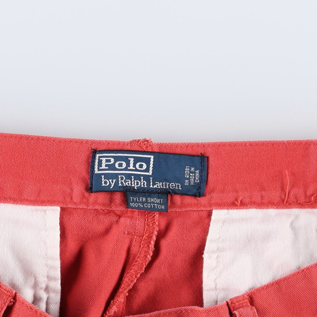 Ralph Lauren POLO by Ralph Lauren TYLER SHORT Two-pleat chino shorts, short pants, men's size W36 cotton red type Vintage Second Hand