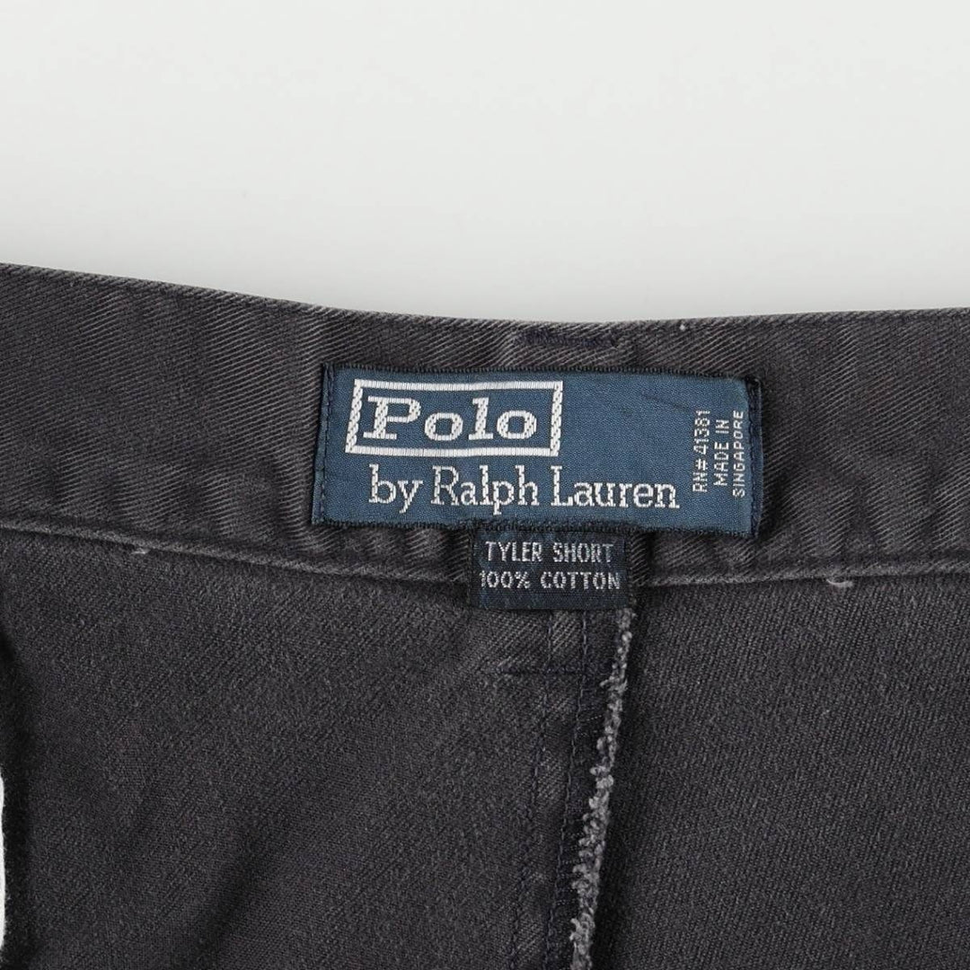 Ralph Lauren POLO by Ralph Lauren TYLER SHORT Two-pleat chino shorts, short pants, men's w35 equivalent cotton navy blue type Vintage Second Hand