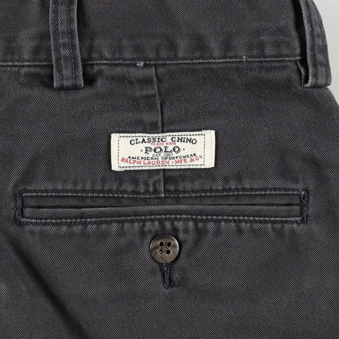 Ralph Lauren POLO by Ralph Lauren TYLER SHORT Two-pleat chino shorts, short pants, men's w35 equivalent cotton navy blue type Vintage Second Hand