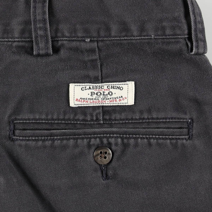 Ralph Lauren POLO by Ralph Lauren TYLER SHORT Two-pleat chino shorts, short pants, men's w35 equivalent cotton navy blue type Vintage Second Hand