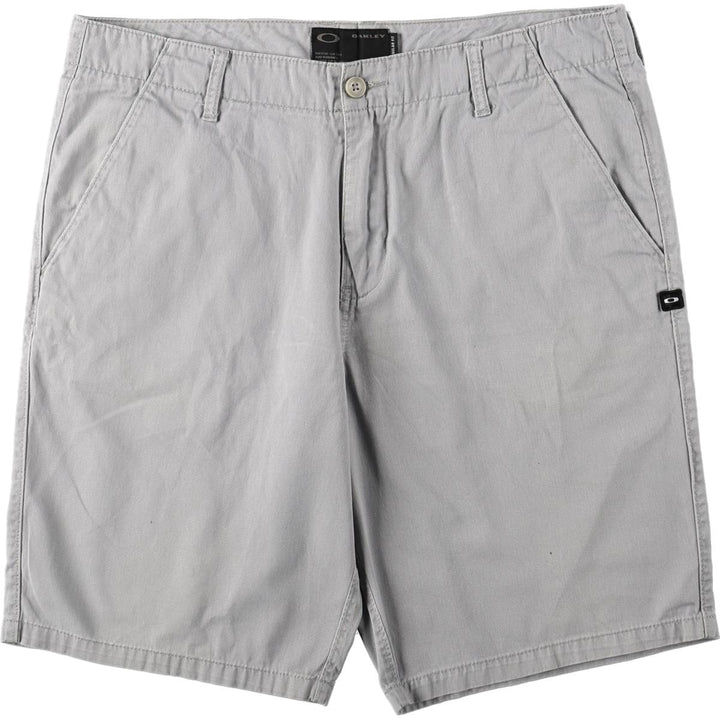 Oakley Regular Fit Chino Shorts, Men's Size W38 (approx.) cotton gray type Vintage Second Hand